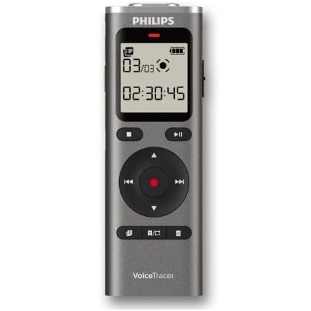 Grabadora de voz philips voicetracer dvt1170/ 20khz/ plata