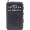 Radio portátil qubo r-s1/ con cable/ a pilas/ negra