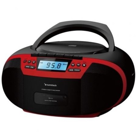 Radio cd sunstech cxum54btrd/ rojo