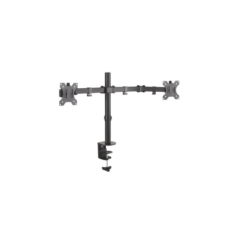 Soporte de mesa para 2 monitores aisens dt32tsr-041/ giratorio/ inclinable/ hasta 8kg
