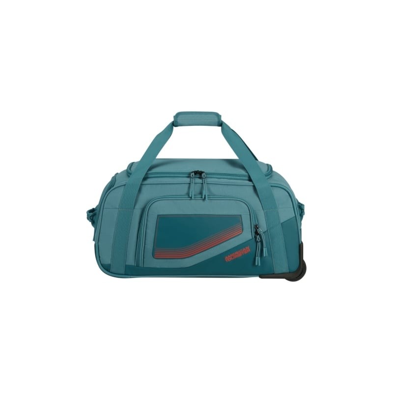 Bolsa de viaje con ruedas american tourister city racer s/ 55x35x25cm/ 2 ruedas/ azul verdoso