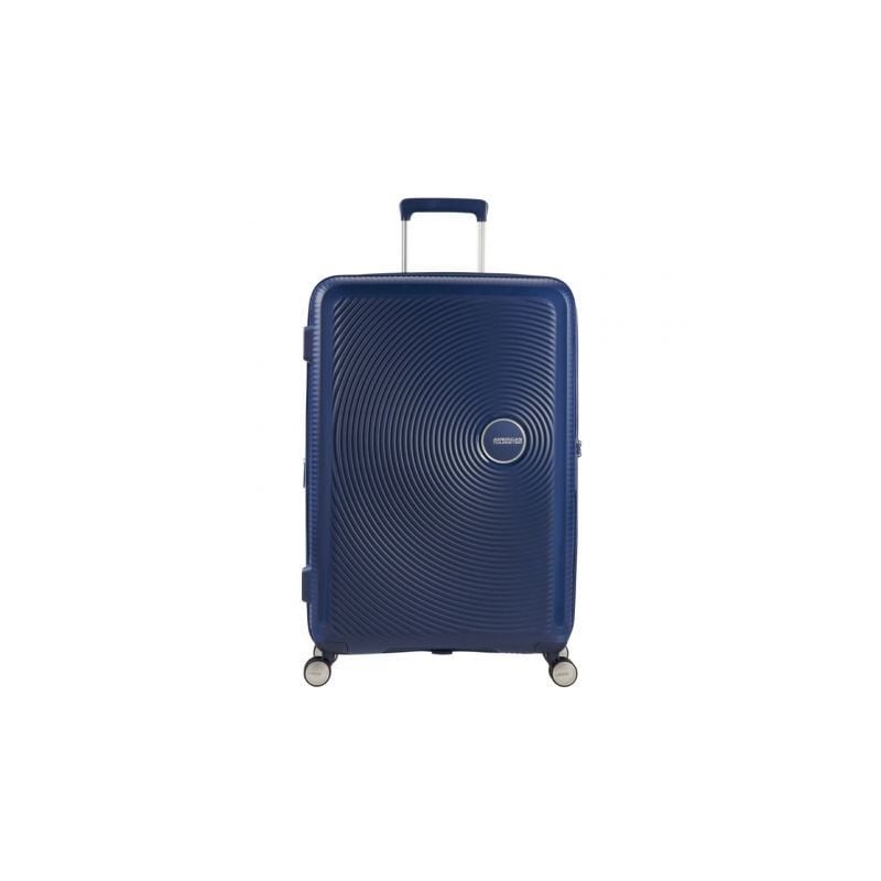 Maleta mediana american tourister soundbox spinner 67cm/ 67x46.5x29cm/ 4 ruedas/ azul marino