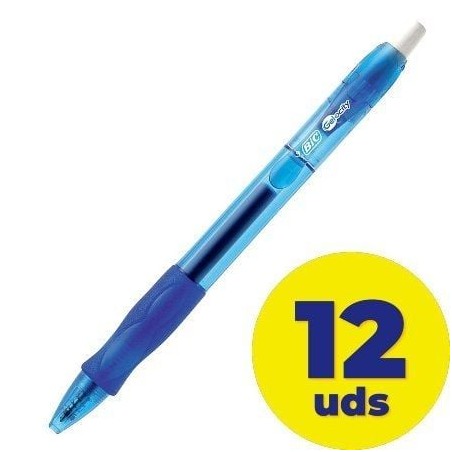 Caja de bolígrafos de tinta de gel bic gelocity 526274/ 12 unidades/ azules