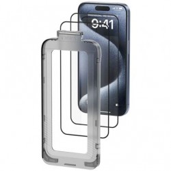 Protector de pantalla de cristal templado vention kuitca-10 para iphone 13 + herramienta de instalación antipolvo
