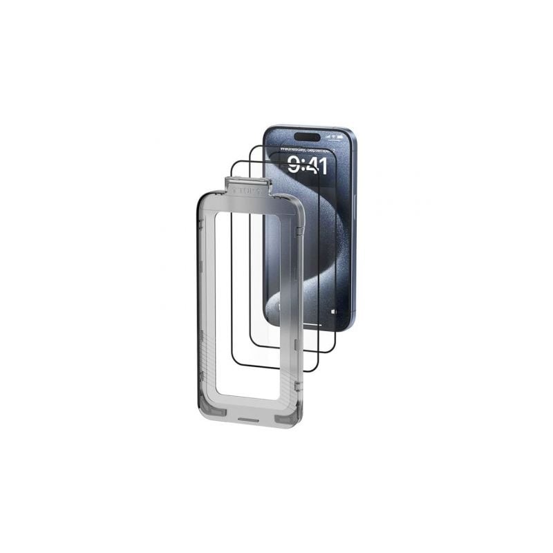Protector de pantalla de cristal templado vention kuitca-10 para iphone 13 + herramienta de instalación antipolvo