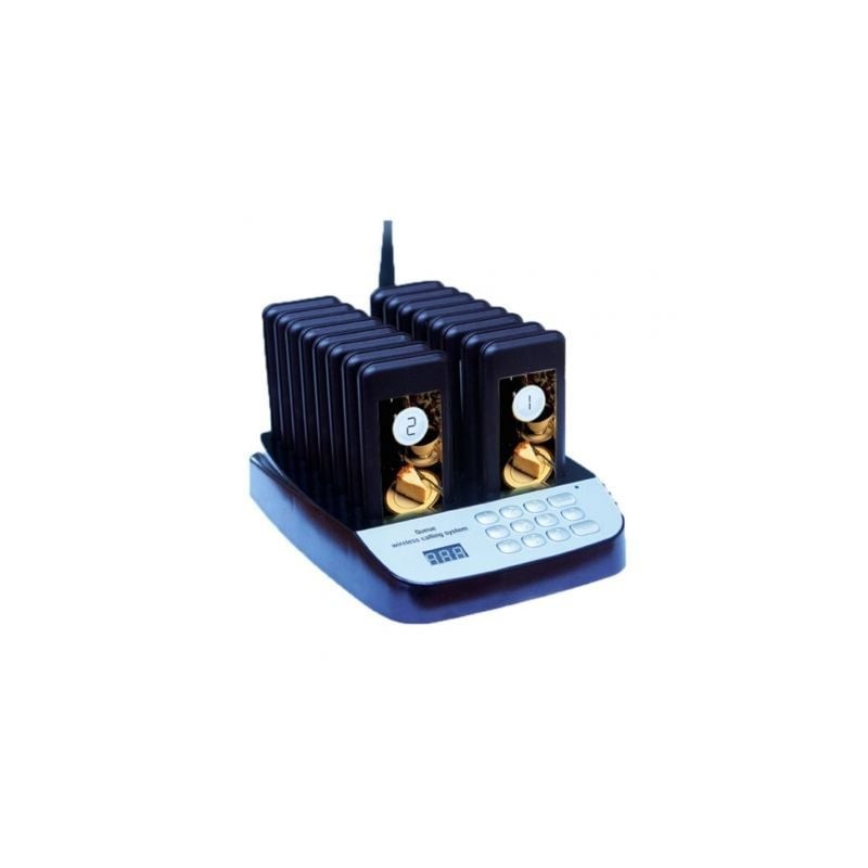 Kit avisador de clientes premier efficent-customer/ 16 receptores / base de carga
