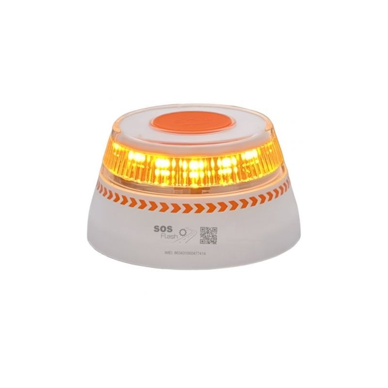 Luz baliza de emergencia para coche sos flash v16 connected iot bal/2/ homologada/ base imantada/ geolocalizable/ funciona a