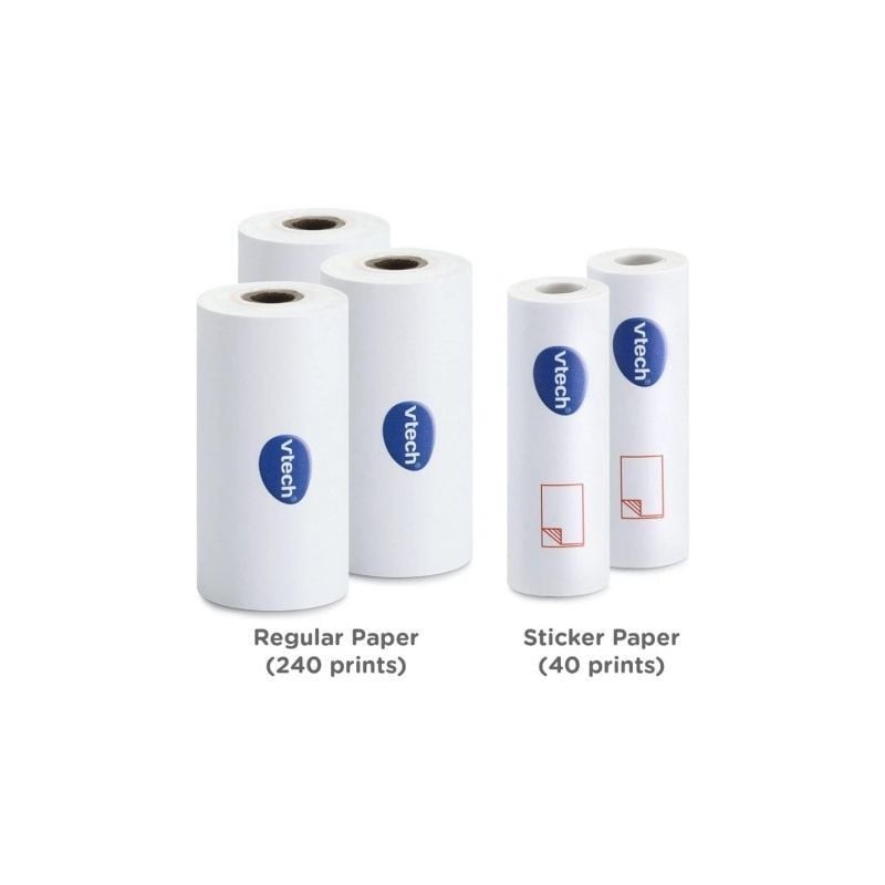 Pack 5 rollos papel térmico vtech para cámara print cam/ 3 rollos térmicos y 2 rollos pegatina