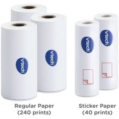 Pack 5 rollos papel térmico vtech para cámara print cam/ 3 rollos térmicos y 2 rollos pegatina