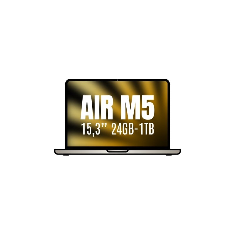 Apple macbook air 15,3'/ m5 10-core cpu/ 24gb/ 1tb ssd/ 10-core gpu/ blanco estrella