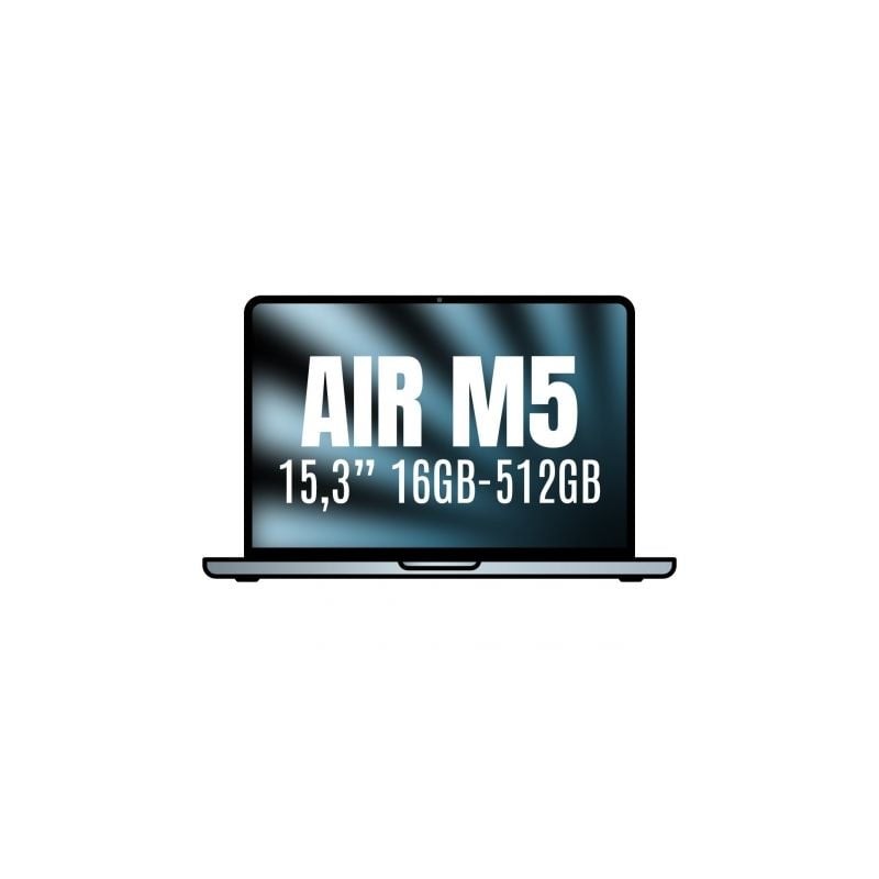 Apple macbook air 15,3'/ m5 10-core cpu/ 16gb/ 512gb ssd/ 10-core gpu/ azul