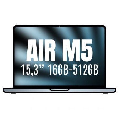 Apple macbook air 15,3'/ m5 10-core cpu/ 16gb/ 512gb ssd/ 10-core gpu/ azul