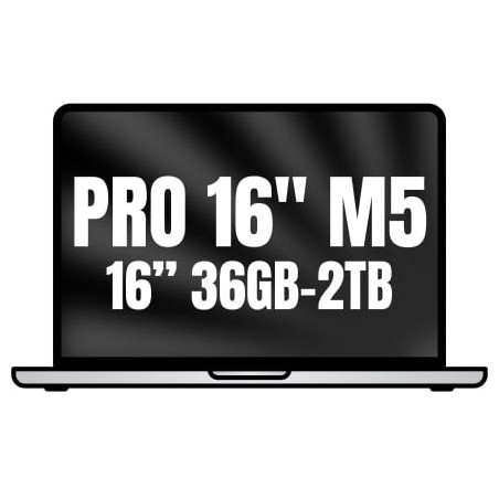 Apple macbook pro 16'/ m5 max 18-core cpu/ 36gb/ 2tb ssd/ 32-core gpu/ plata