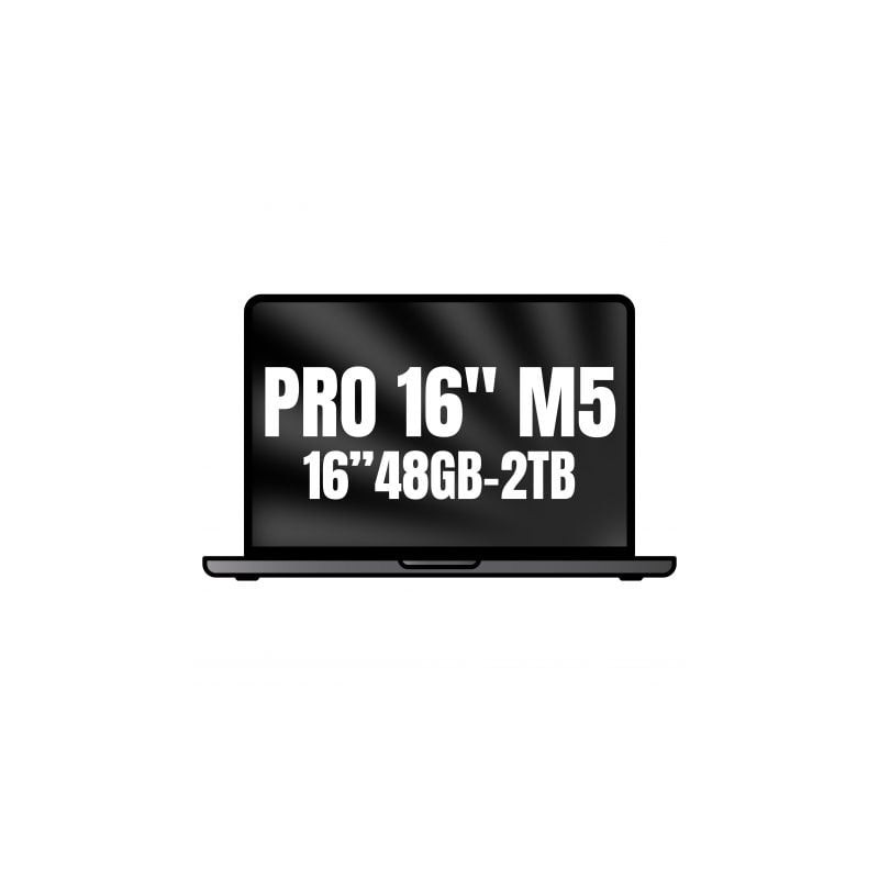 Apple macbook pro 16'/ m5 max 18-core cpu/ 48gb/ 2tb ssd/ 40-core gpu/ negro espacial