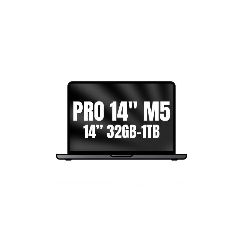 Apple macbook pro 14'/ m5 10-core cpu/ 32gb/ 1tb ssd/ 10-core gpu/ negro espacial