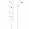 Regleta aisens a154-0533/ 4 tomas de corriente/ cable 1.4m/ blanco