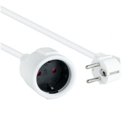 Cable alargador de corriente nanocable 10.22.0603-w/ schuko hembra - schuko macho/ 3m/ blanco