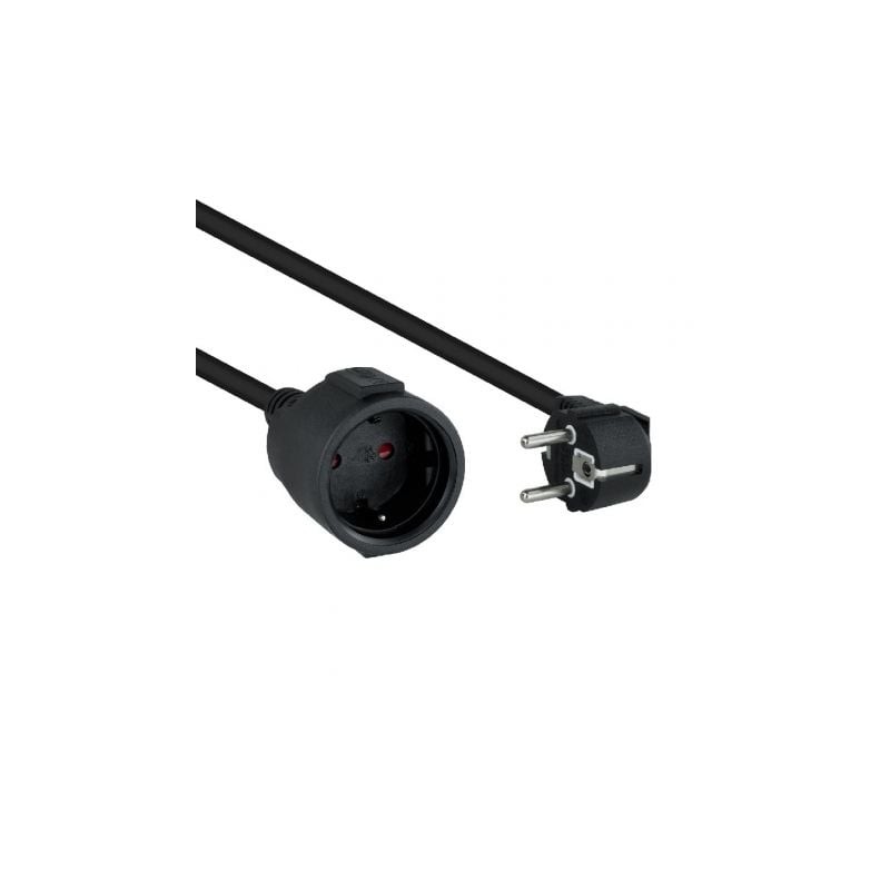 Cable alargador de corriente nanocable 10.22.0610-bk/ schuko hembra - schuko macho/ 10m/ negro