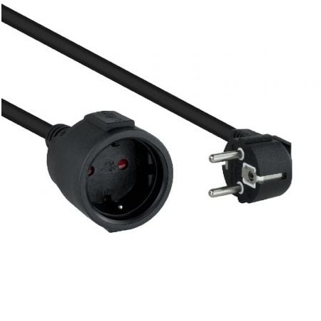 Cable alargador de corriente nanocable 10.22.0610-bk/ schuko hembra - schuko macho/ 10m/ negro