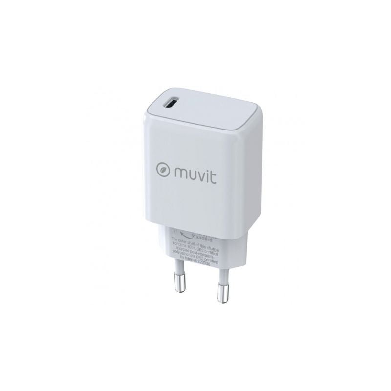 Cargador de pared muvit for change mcacc0014/ 1xusb tipo-c/ 30w
