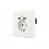 Roseta de pared nanocable 10.35.0010/ 1 schuko/ 2 usb
