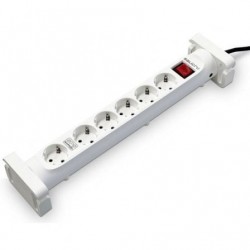 Regleta con interruptor salicru safe 6s/ 6 tomas de corriente/ cable 1.4m/ blanca