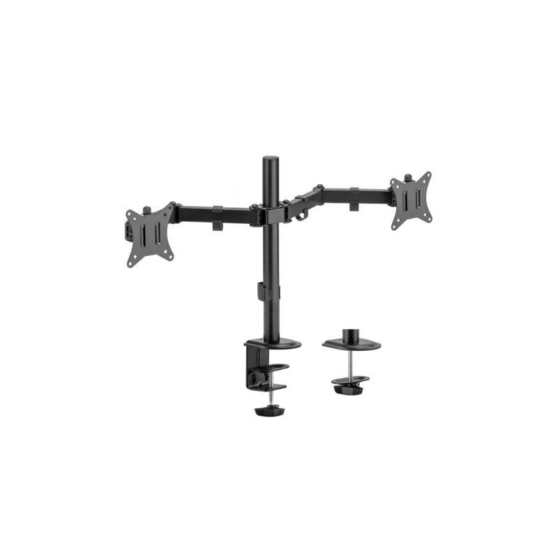 Soporte de mesa para 2 monitores o tv aisens dt32tsr-149/ giratorio/ inclinable/ hasta 9kg