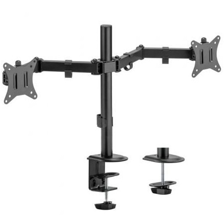 Soporte de mesa para 2 monitores o tv aisens dt32tsr-149/ giratorio/ inclinable/ hasta 9kg