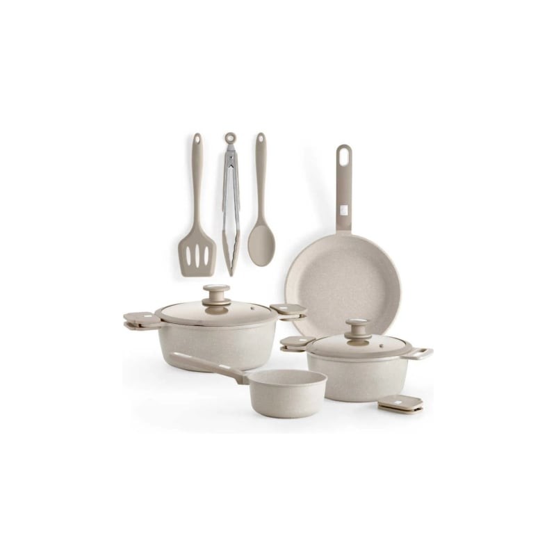 Pack batería de cocina monix denmark/ cazo ø16cm/ sarten ø24cm/ cacerolas ø20 - 24cm/ aluminio fundido/ apta para inducción