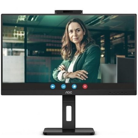 Monitor profesional aoc q27p3qw 27'/ qhd/ webcam/ multimedia/ regulable en altura/ negro