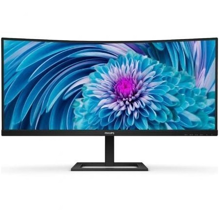 Monitor profesional ultrapanorámico curvo philips 346e2cuae 34'/ wqhd/ multimedia/ regulable en altura/ negro