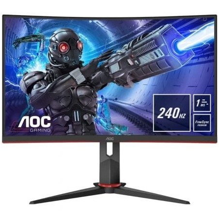 Monitor gaming curvo aoc c32g2ze 31.5'/ full hd/ 1ms/ 240hz/ va/ negro