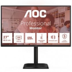 Monitor profesional aoc q27e4cv 27'/ qhd/ multimedia/ regulable en altura/ negro