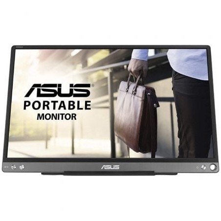 Monitor portátil asus zenscreen mb16ace 15.6'/ full hd/ plata y negro