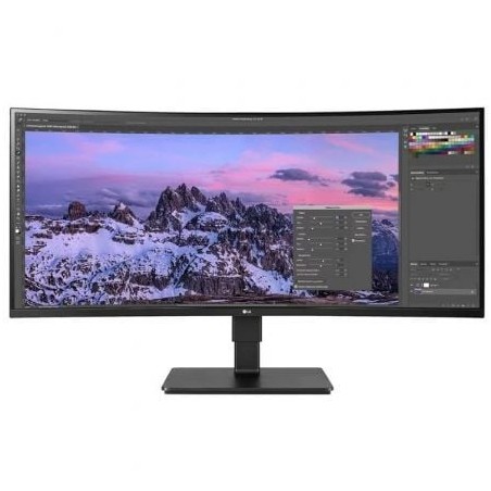 Monitor profesional ultrapanorámico curvo lg business 35bn77cp-b 35'/ wqhd/ multimedia/ regulable en altura/ negro