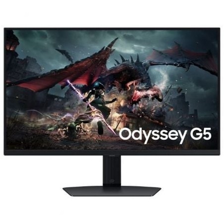 Monitor gaming samsung odyssey g5 s27dg500eu 27'/ qhd/ 1ms/ 180hz/ ips/ regulable en altura/ negro