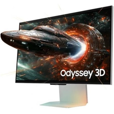 Monitor gaming samsung odyssey 3d g90xf s27fg904xu 27'/ 4k/ 1ms/ 165hz/ 3d/ multimedia/ regulable en altura/ plata