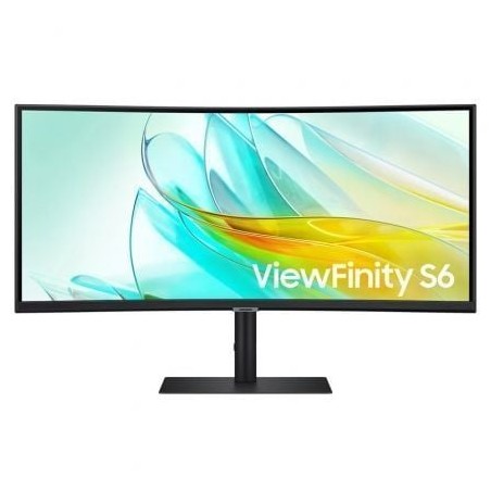 Monitor profesional ultraparonámico curvo samsung viewfinity s6 s34c652uau 34'/ uwqhd/ multimedia/ regulable en altura/ negro