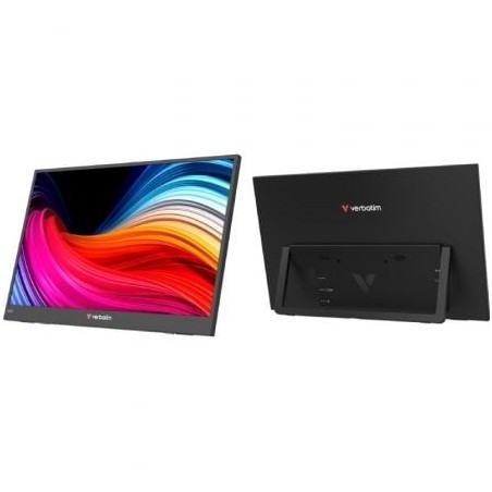 Monitor portátil verbatim non-touch light 15.6'/ full hd/ multimedia/ negro