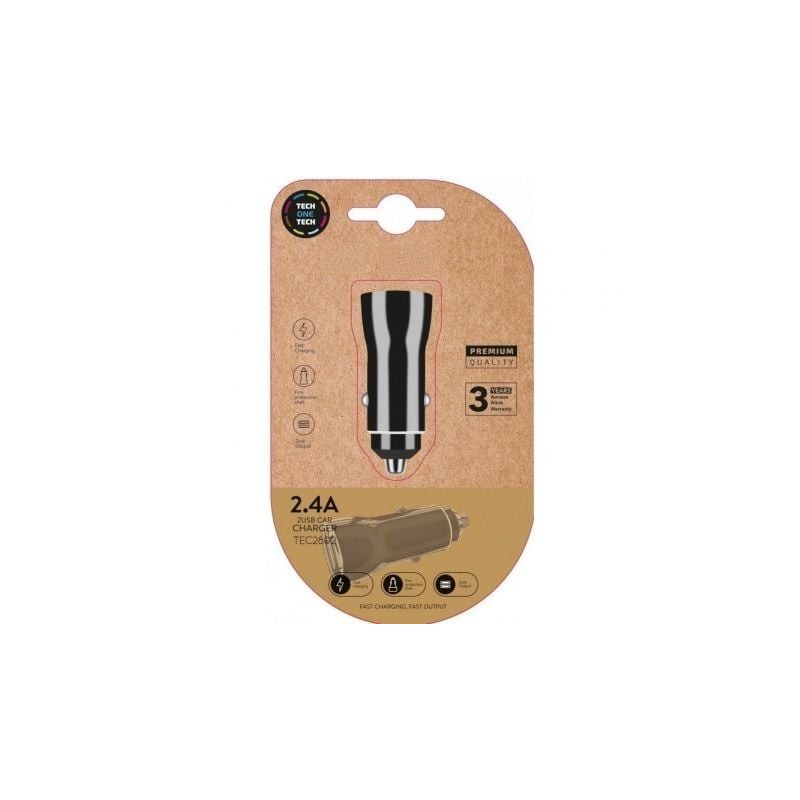 Cargador de coche tech one tech tec2802/ 2xusb/ 12w