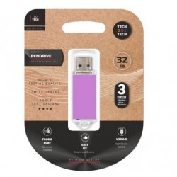 Pendrive 32gb tech one tech basic usb 2.0/ púrpura claro