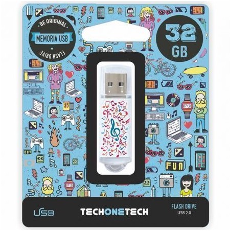 Pendrive 32gb tech one tech music dream usb 2.0