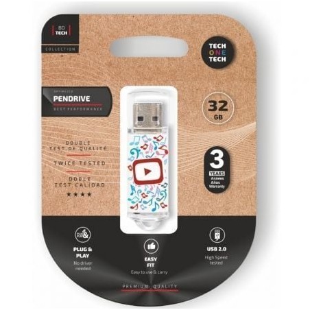 Pendrive 32gb tech one tech video dream usb 2.0