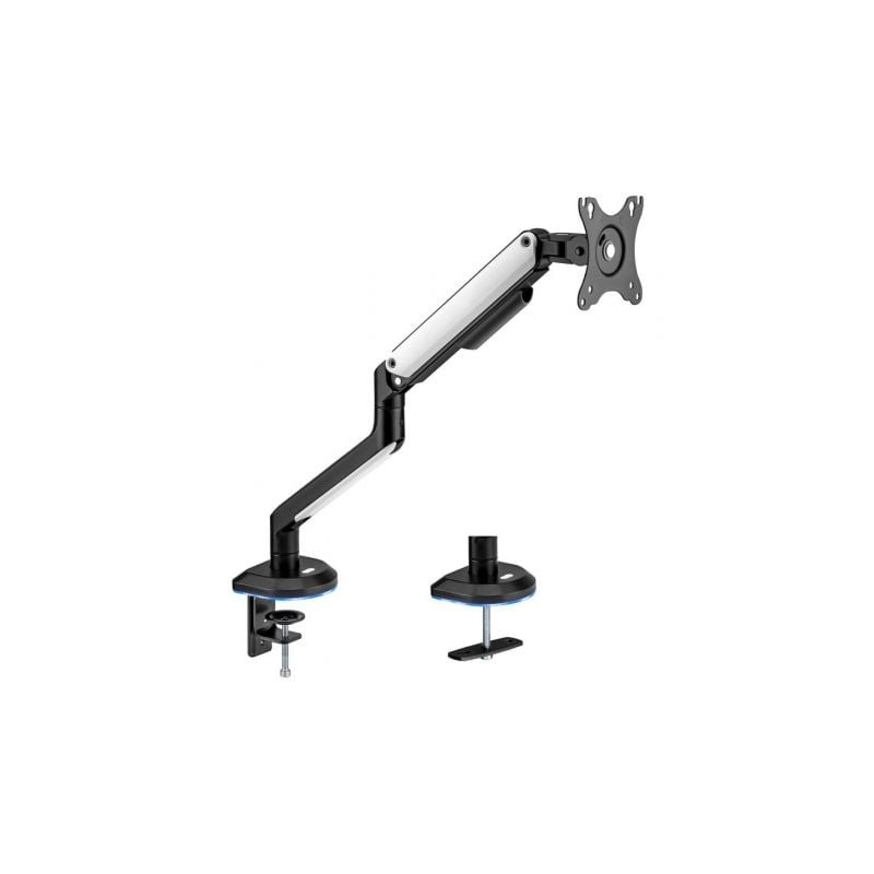 Soporte de mesa gaming con contrapeso para monitor aisens dt32tsr-295/ giratorio/ inclinable/ hasta 9kg/ con iluminación rgb