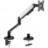 Soporte de mesa gaming con contrapeso para monitor aisens dt32tsr-295/ giratorio/ inclinable/ hasta 9kg/ con iluminación rgb