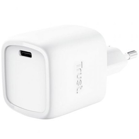 Cargador de pared gan trust maxo 30w/ 1xusb tipo-c/ 30w