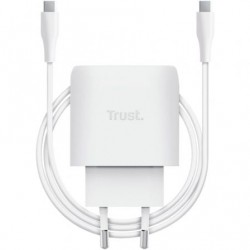 Cargador de pared gan trust maxo 45w/ 1xusb tipo-c/ incluye cable usb tipo-c/ 45w