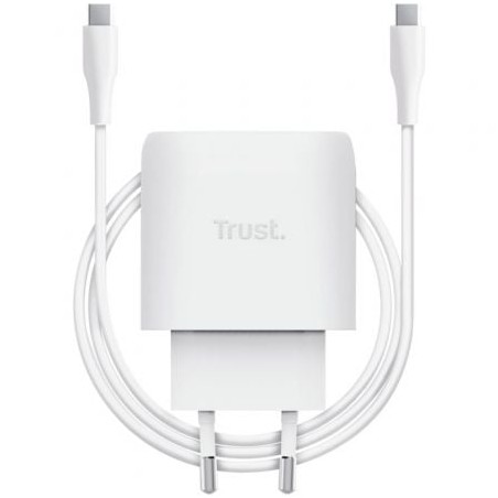 Cargador de pared gan trust maxo 45w/ 1xusb tipo-c/ incluye cable usb tipo-c/ 45w