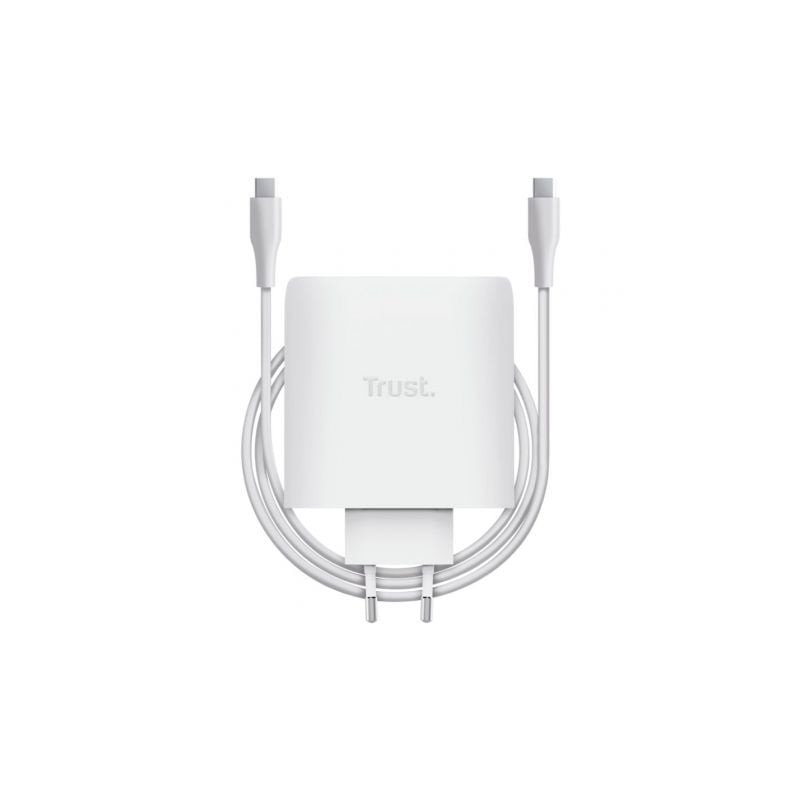 Cargador de pared gan trust maxo 100w/ 2xusb tipo-c/ incluye cable usb tipo-c/ 100w