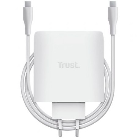 Cargador de pared gan trust maxo 100w/ 2xusb tipo-c/ incluye cable usb tipo-c/ 100w